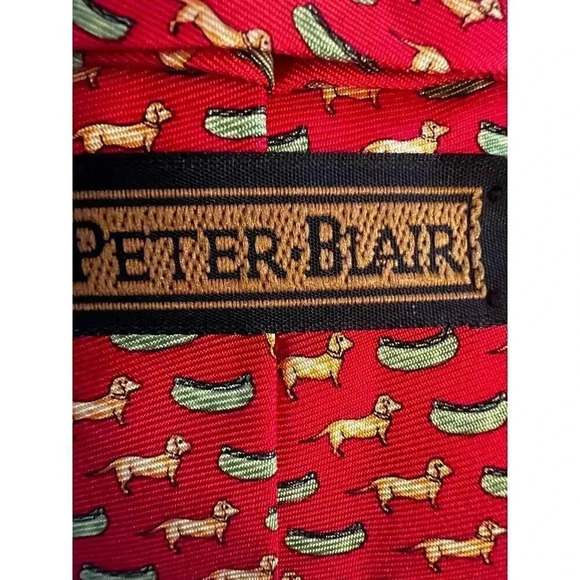 Peter Blair tie weenie dog 100% imported silk OS - Picture 4 of 7